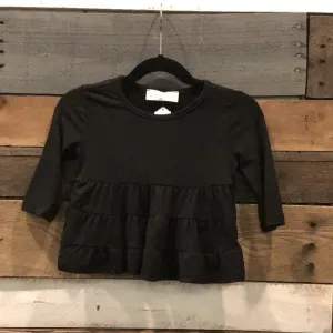 Girl’s Black Peplum Top
