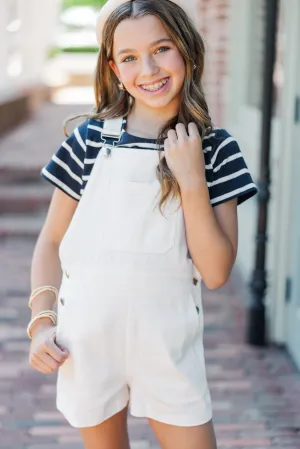 Girls: Fun New Days White Overalls