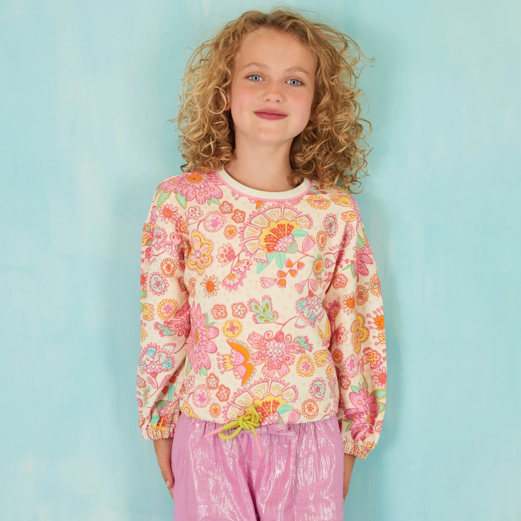 Girls Pink Hexima Sweater