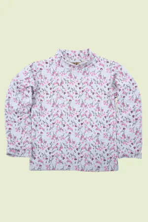 Girls Printed High Neck Tops