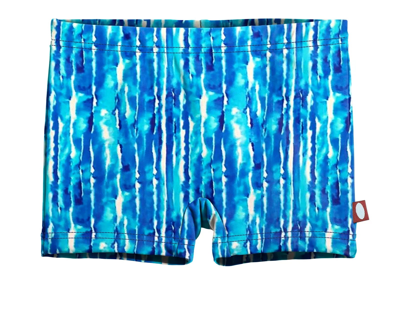 Girls UPF 50  Printed Swim Boy Shorts  | Water Tie Dye