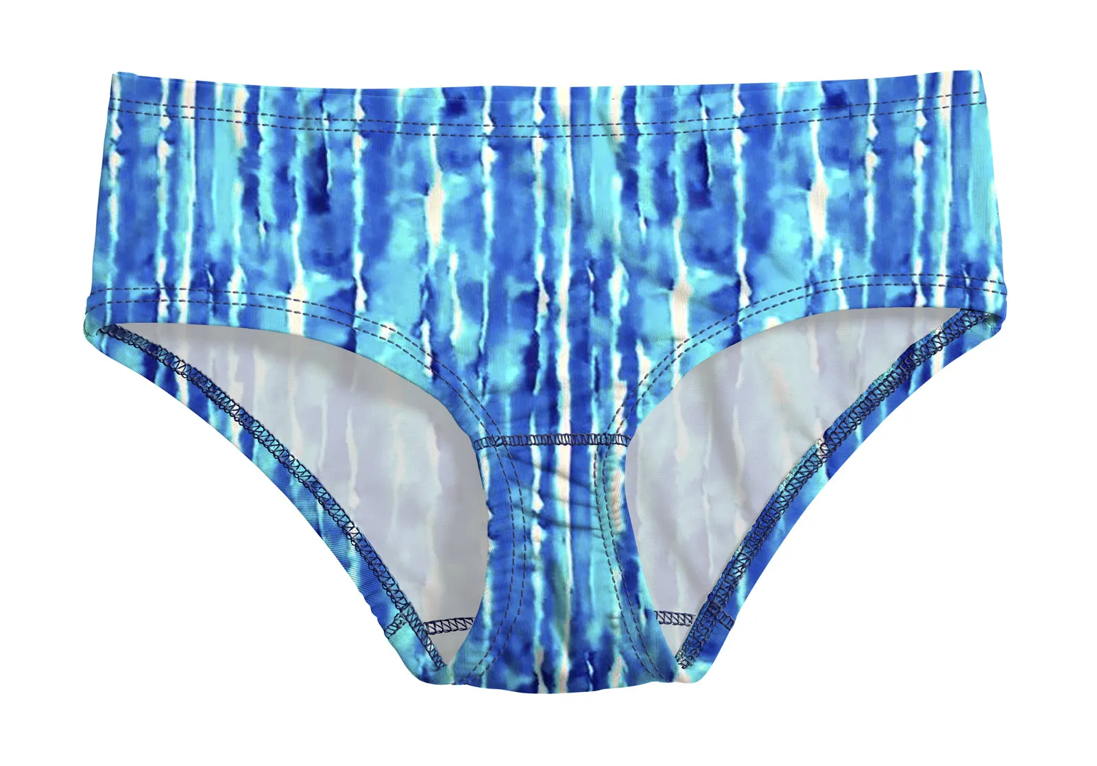 Girls UPF 50  Printed Swim Briefs  | Water Tie Dye