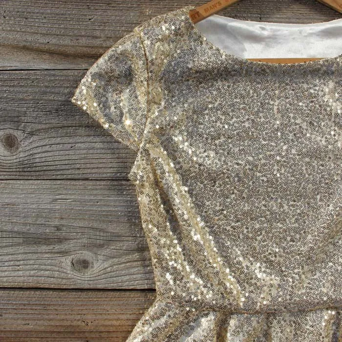Gold Dust Peplum Blouse