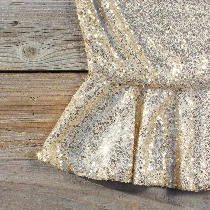 Gold Dust Peplum Blouse
