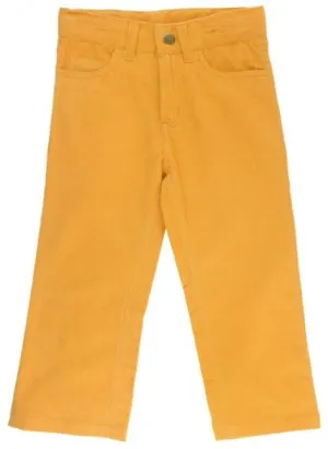 Golden Yellow Straight Corduroy Pants
