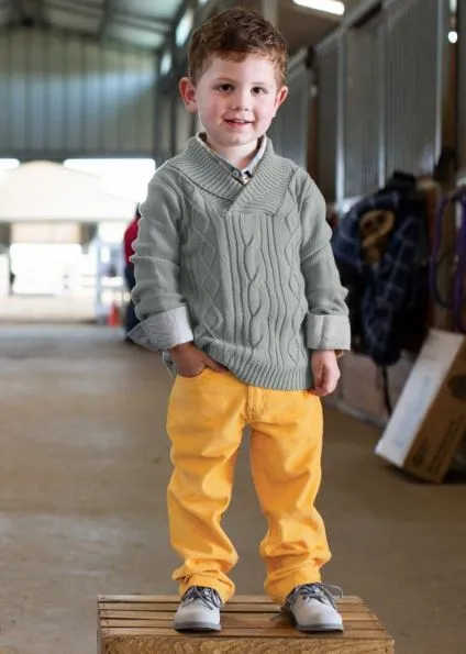 Golden Yellow Straight Corduroy Pants
