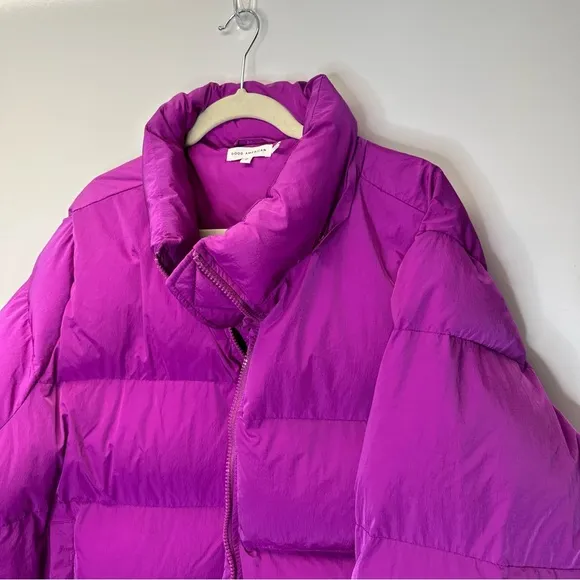 Good American Puffer Jacket Short Purple Size 4X
