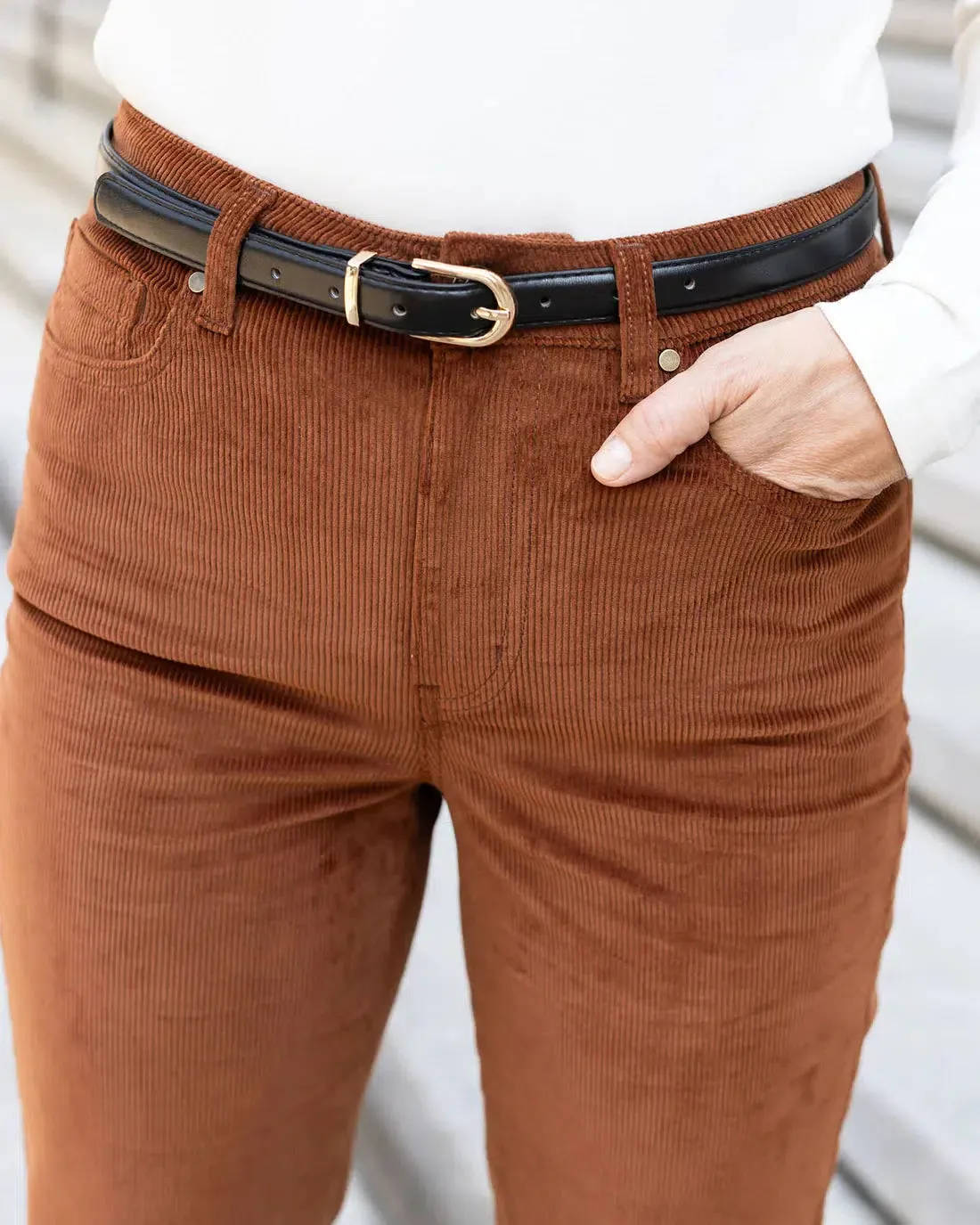 Grace & Lace Mel's Fave Straight Leg Corduroy Pants