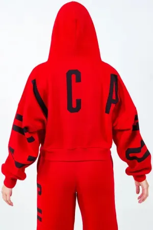 Graphic Cropped Hoodie