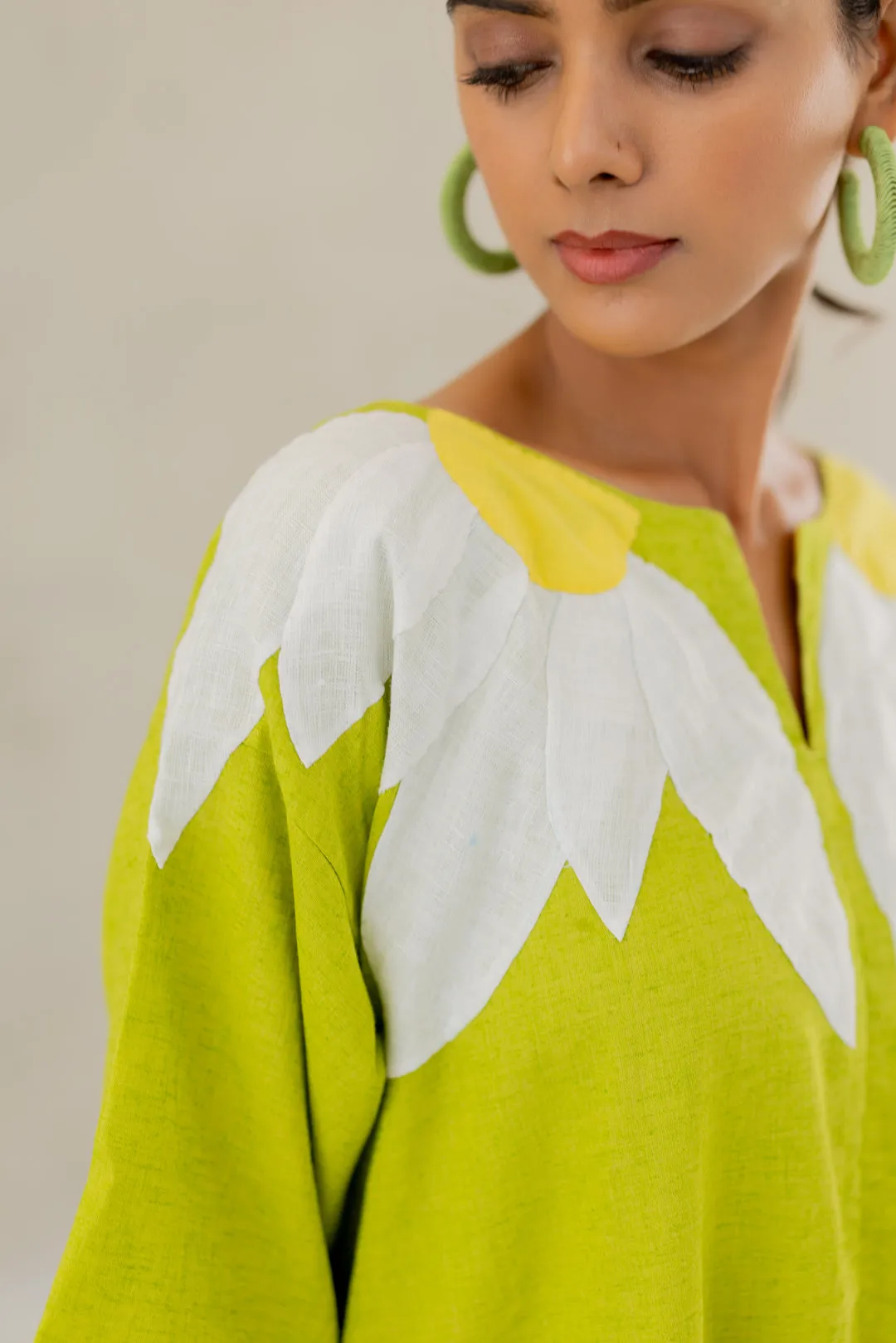 Green Sunflower Applique Co-Ord Set