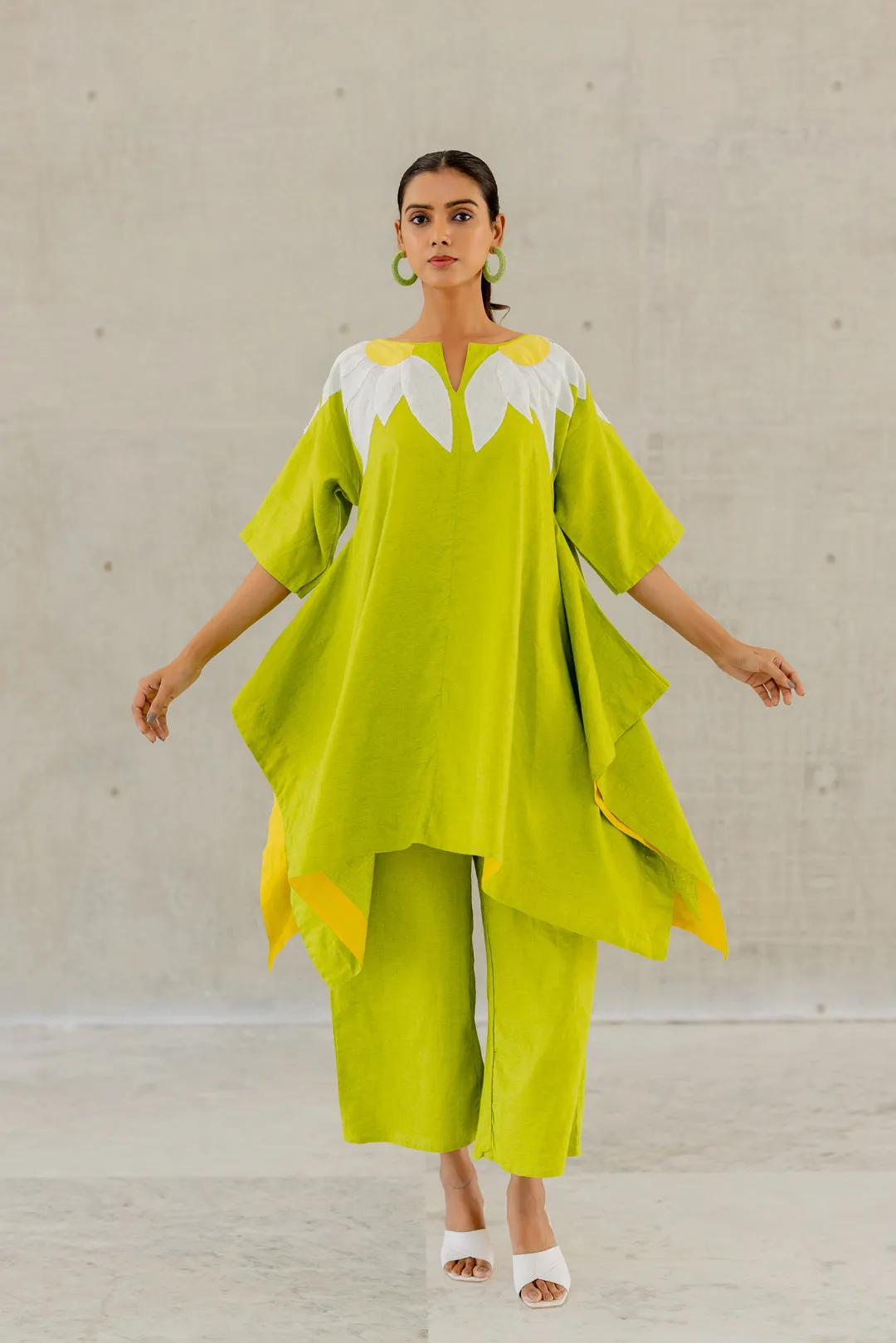 Green Sunflower Applique Co-Ord Set