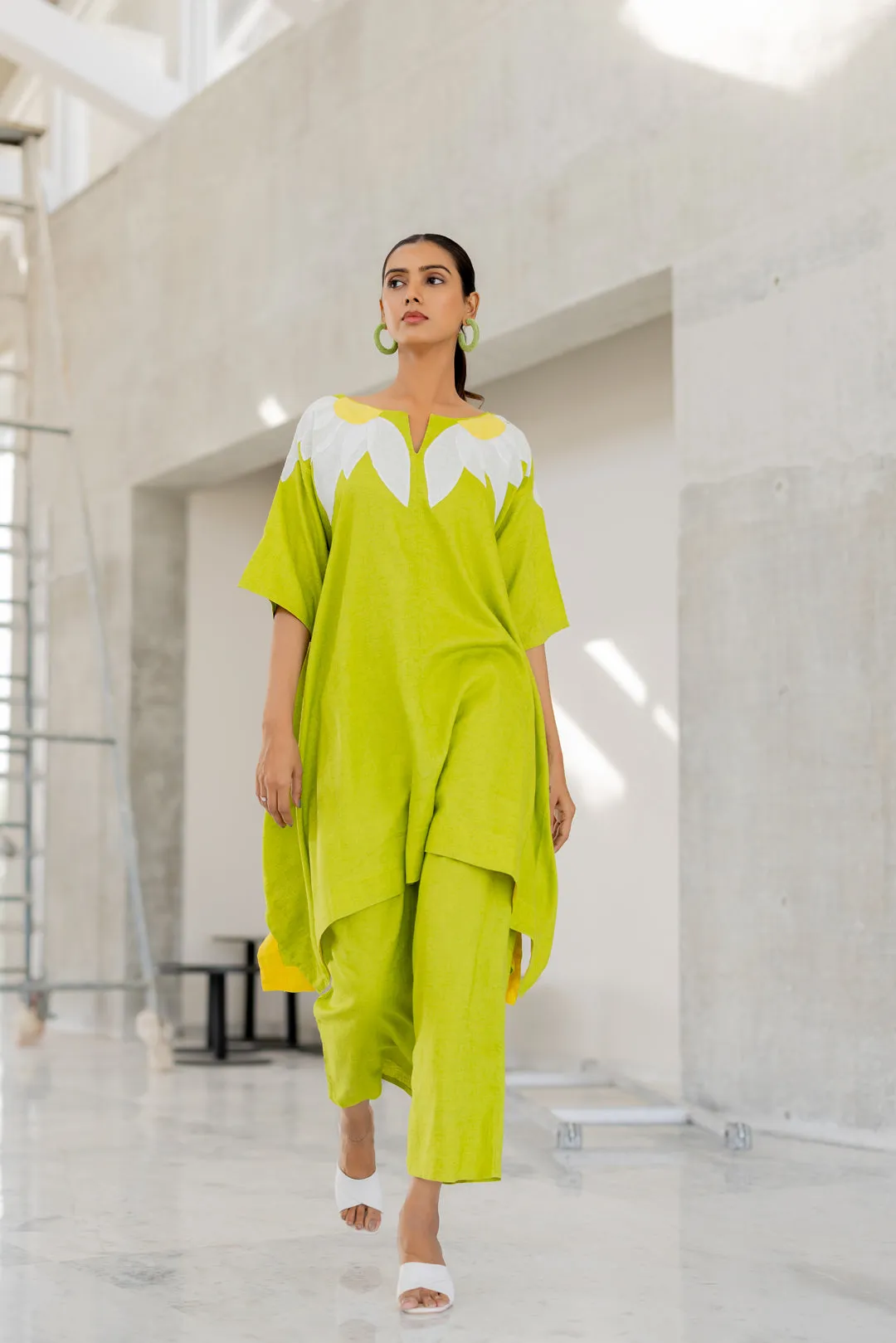Green Sunflower Applique Co-Ord Set