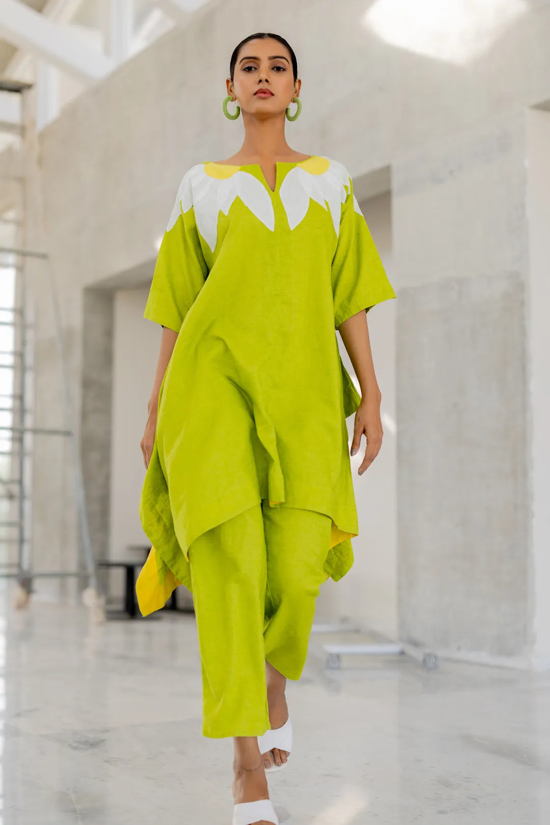 Green Sunflower Applique Co-Ord Set