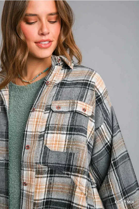 Grey Mix Shacket