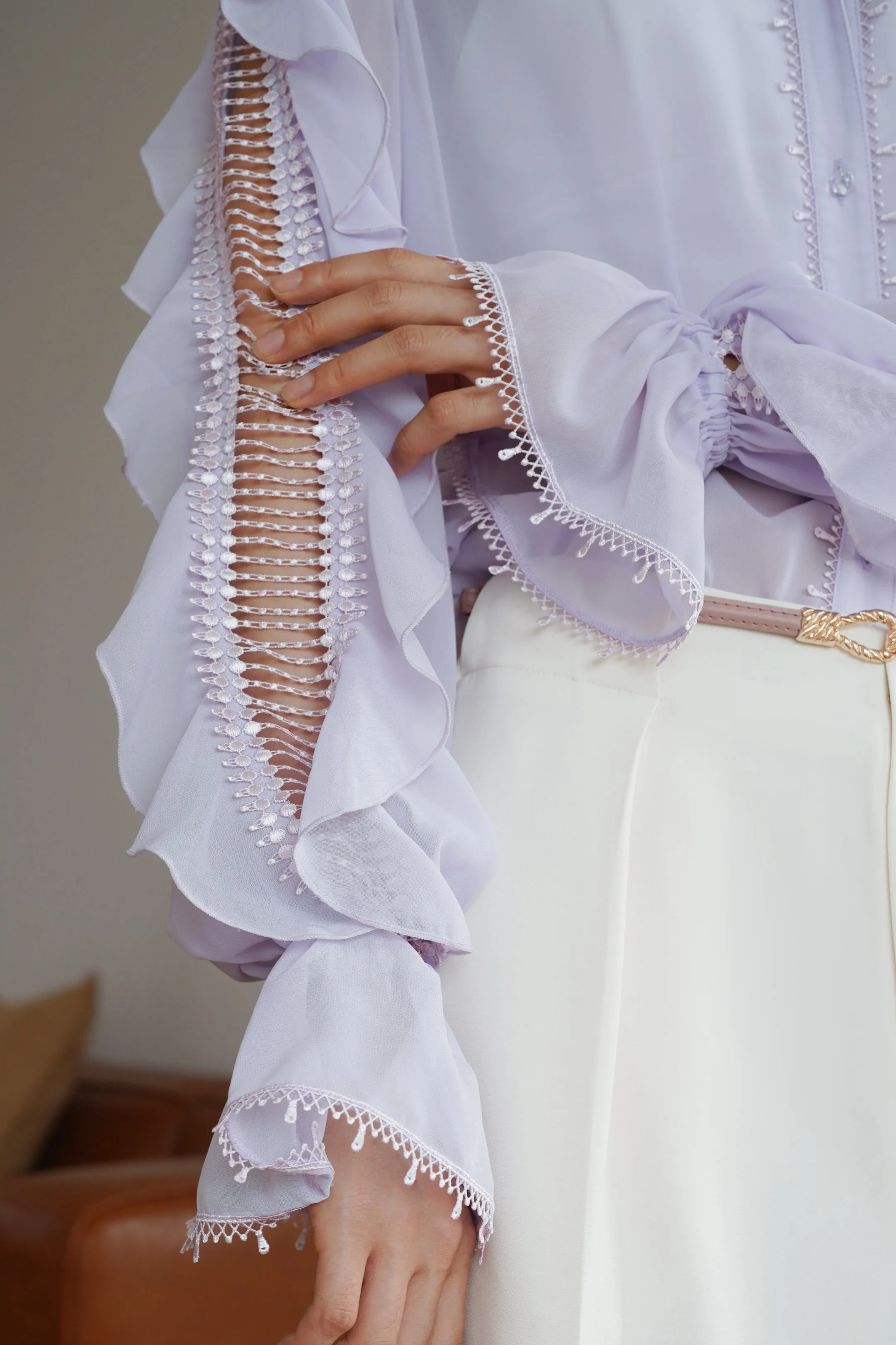 Guernica Chiffon Ruffled Blouse