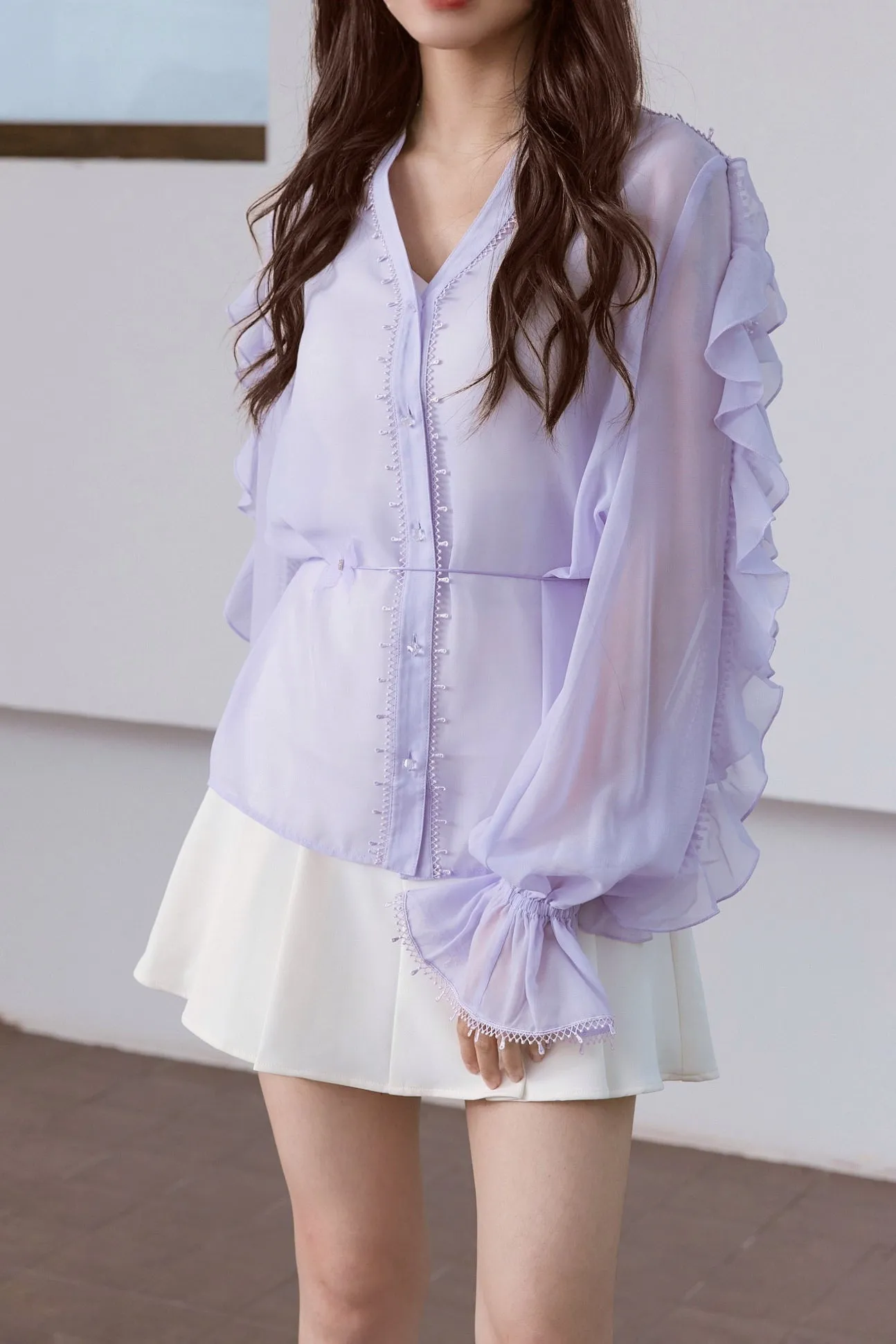Guernica Chiffon Ruffled Blouse