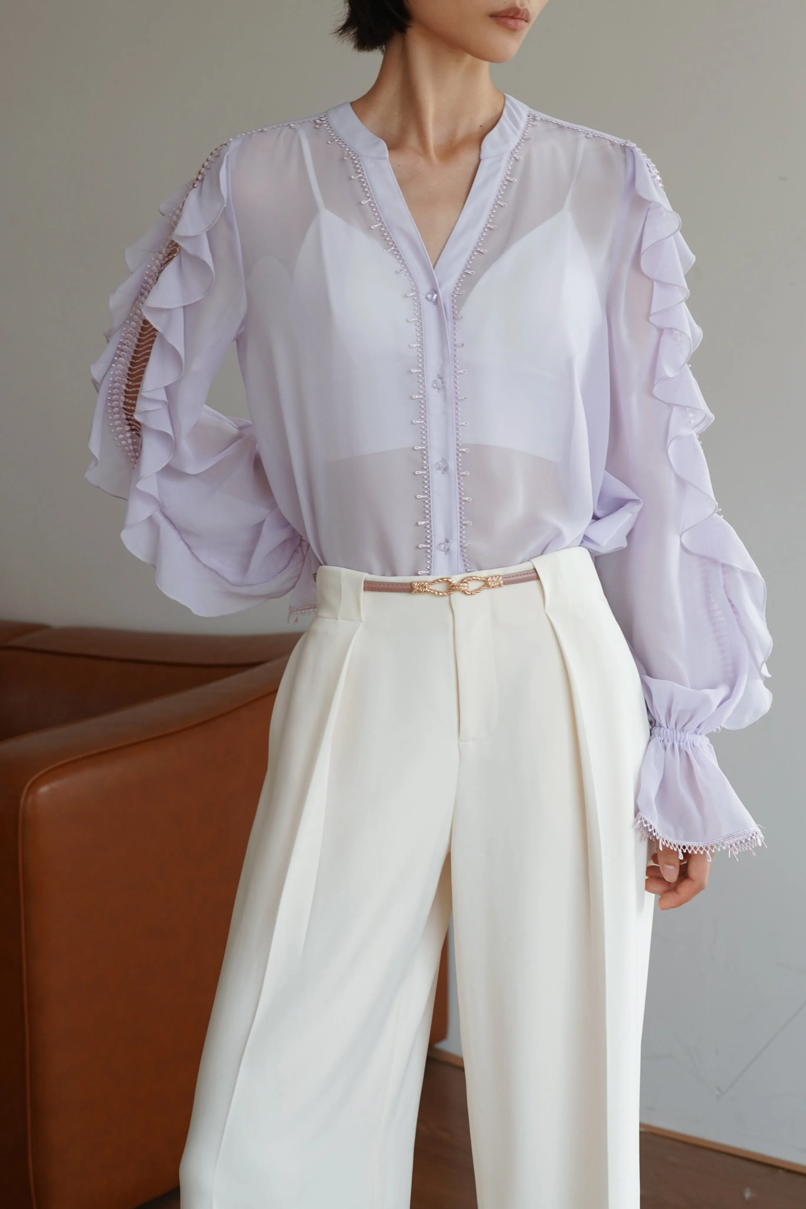 Guernica Chiffon Ruffled Blouse