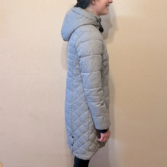 Guess Quilted Hooded Puffer Coat Size Small