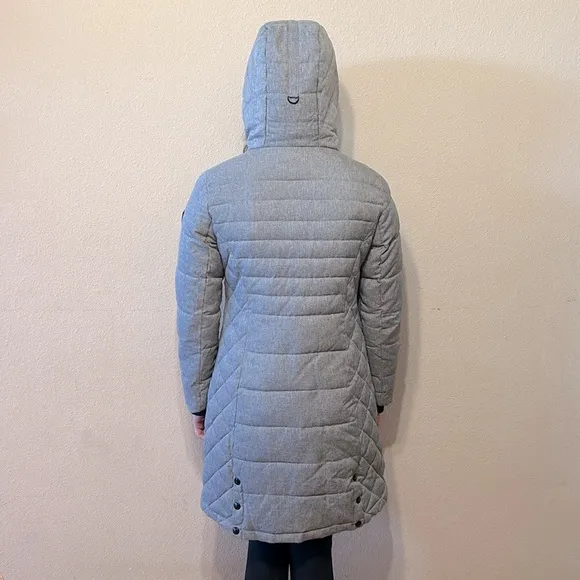 Guess Quilted Hooded Puffer Coat Size Small