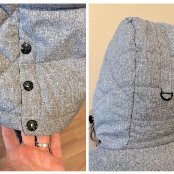 Guess Quilted Hooded Puffer Coat Size Small