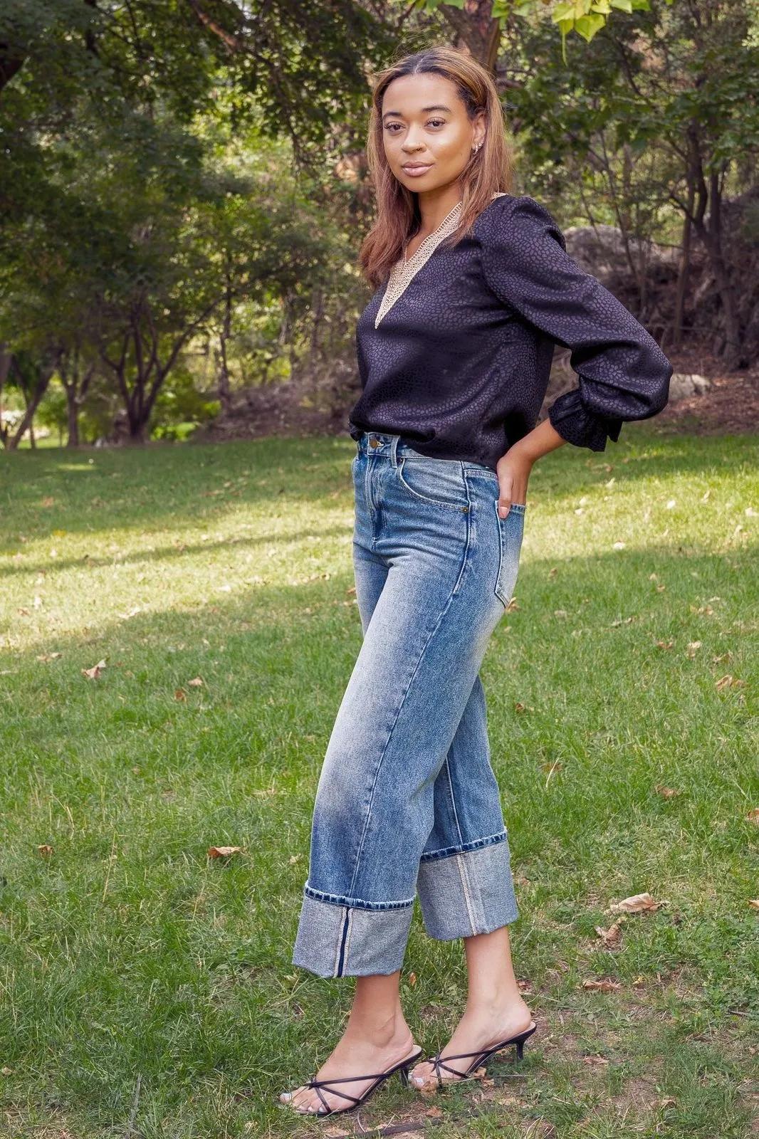 Gwynn Cuffed Denim Pants
