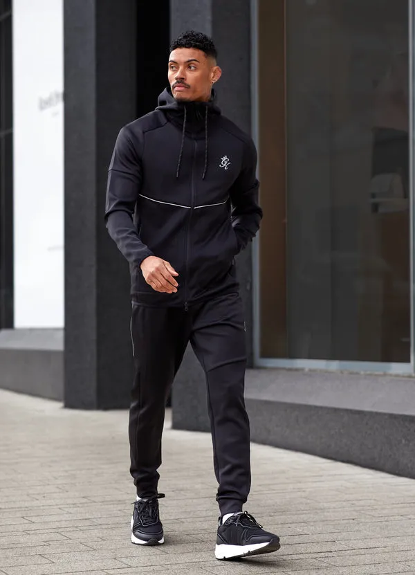 Gym King Reflect Poly Zip Through Hoodie Black