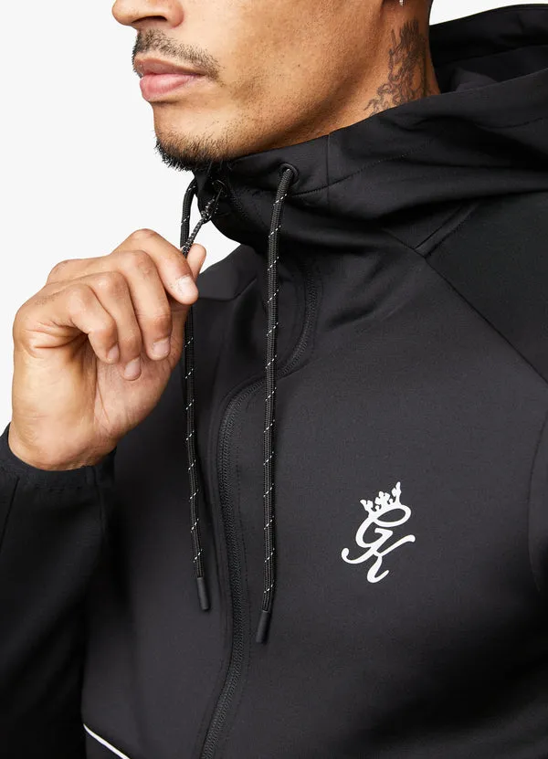 Gym King Reflect Poly Zip Through Hoodie Black