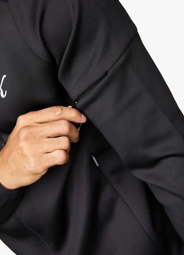 Gym King Reflect Poly Zip Through Hoodie Black