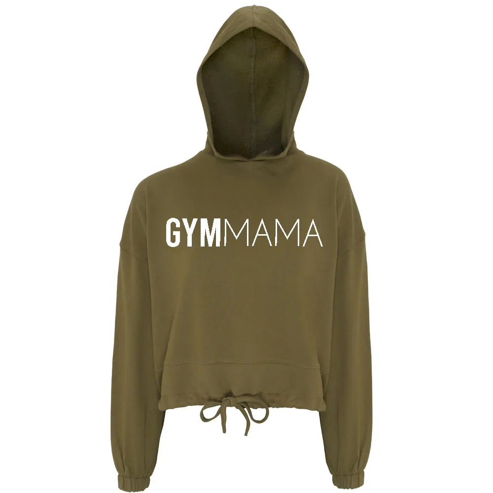 Gym Mama Logo Oversized Cropped Hoodie
