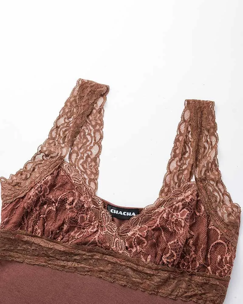 Hallowed Forest Cami Lace Top