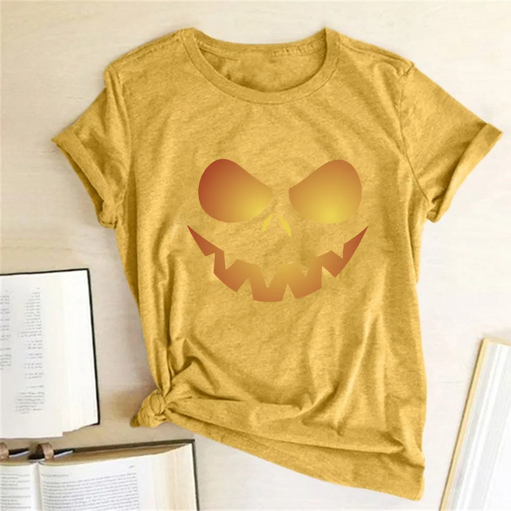 Halloween Printed T-shirt 2-Piece Set B