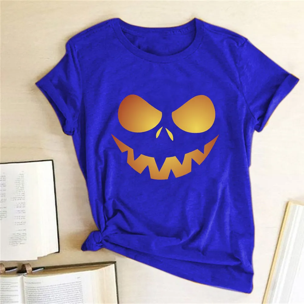 Halloween Printed T-shirt 2-Piece Set B