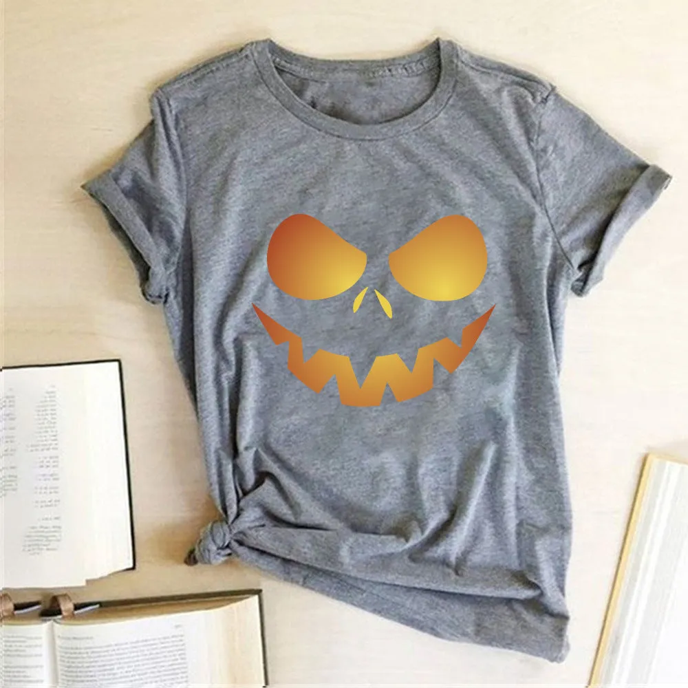 Halloween Printed T-shirt 2-Piece Set B