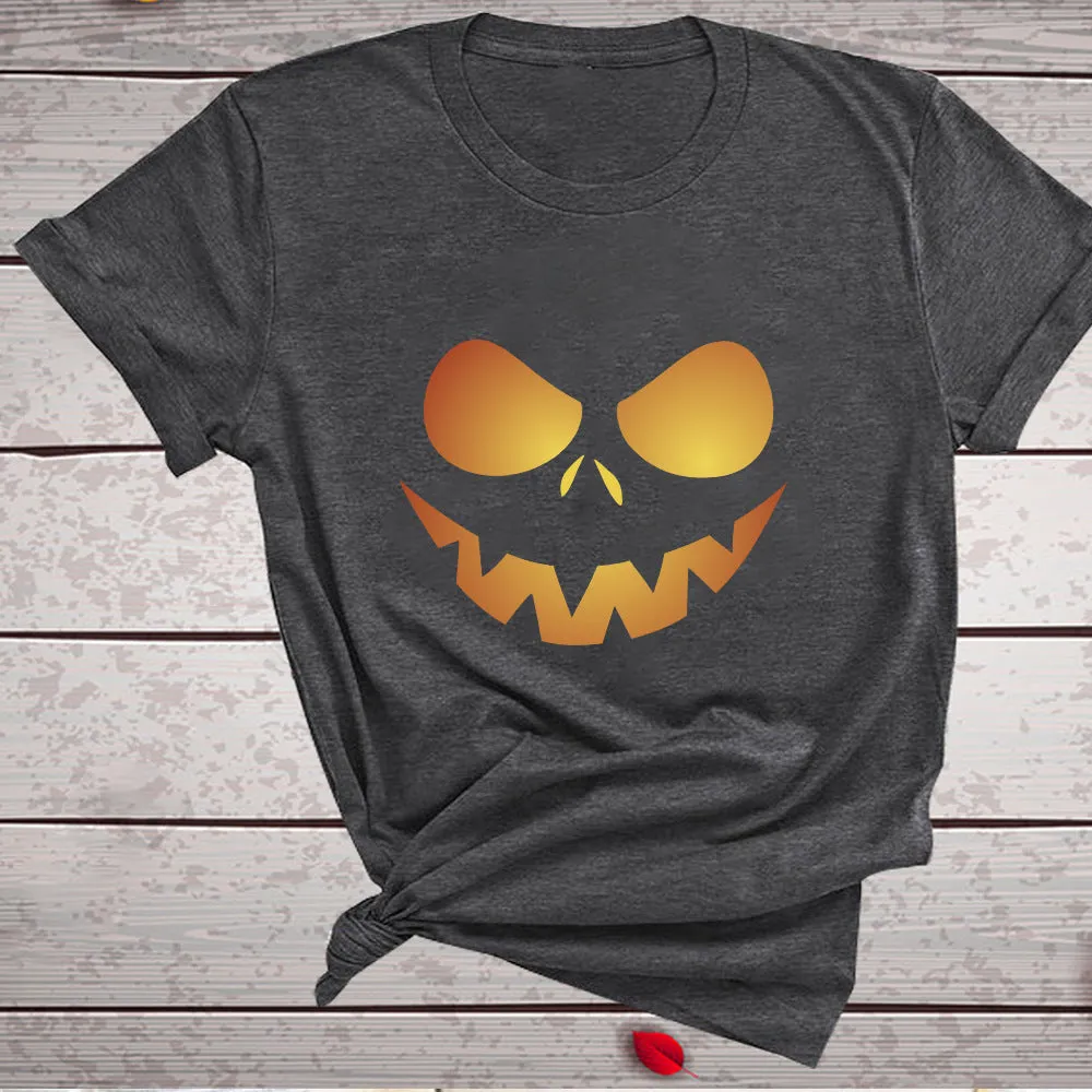 Halloween Printed T-shirt 2-Piece Set B