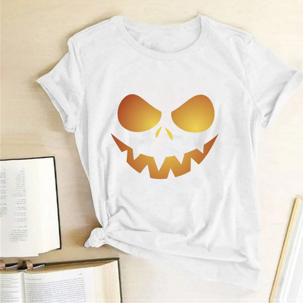 Halloween Printed T-shirt 2-Piece Set B