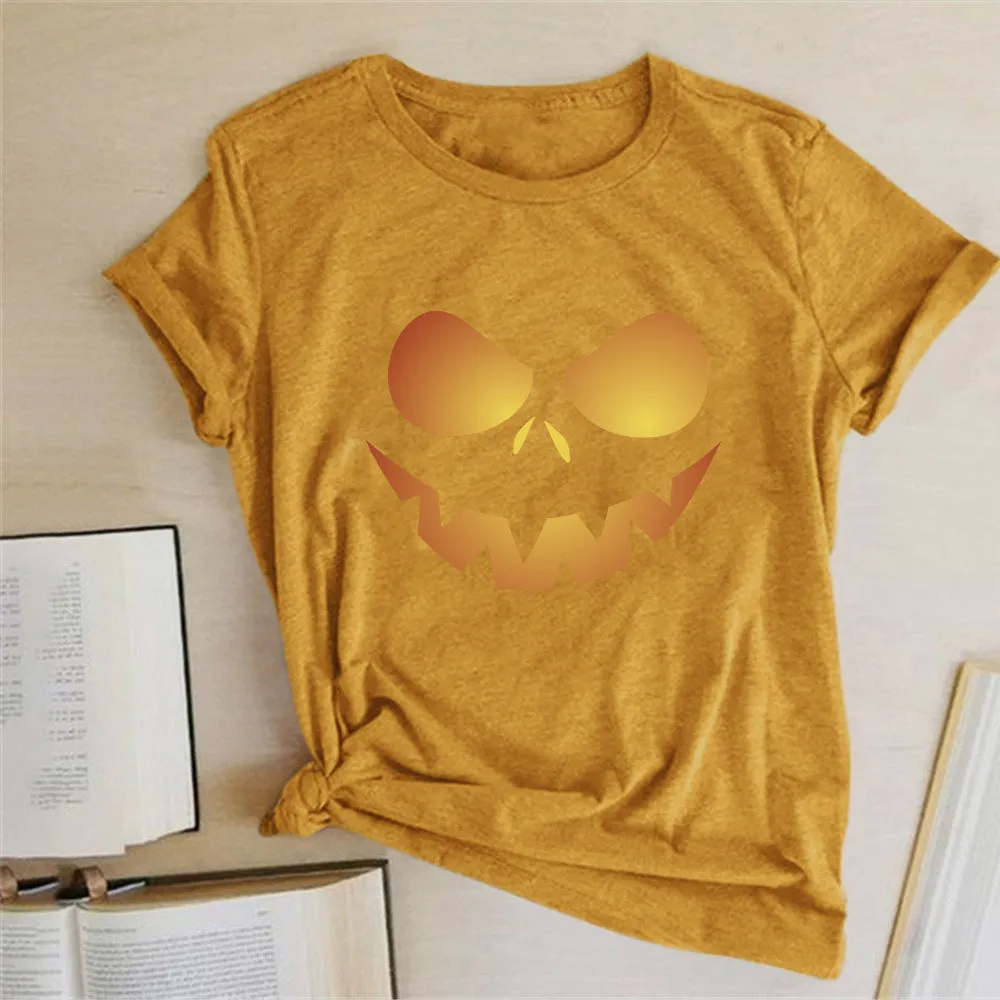Halloween Printed T-shirt 2-Piece Set B