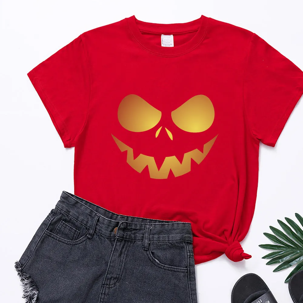 Halloween Printed T-shirt 2-Piece Set B