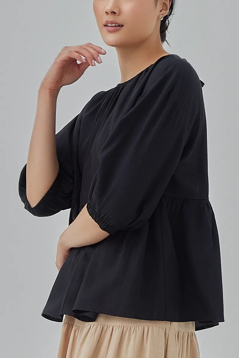 Hanah Boxy Peplum Top