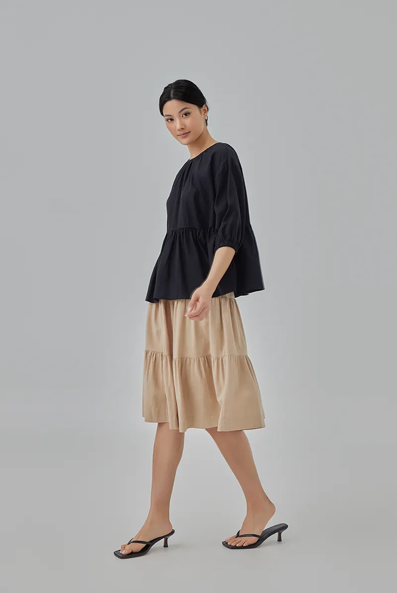 Hanah Boxy Peplum Top