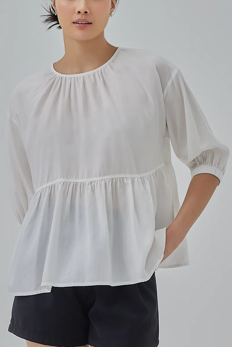 Hanah Boxy Peplum Top
