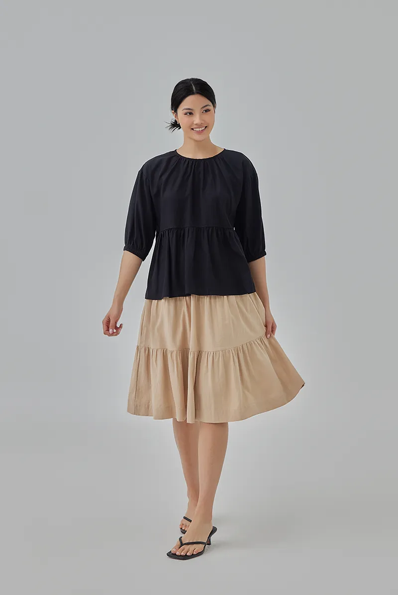 Hanah Boxy Peplum Top