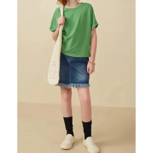 Hayden Girls Green Crop Tee