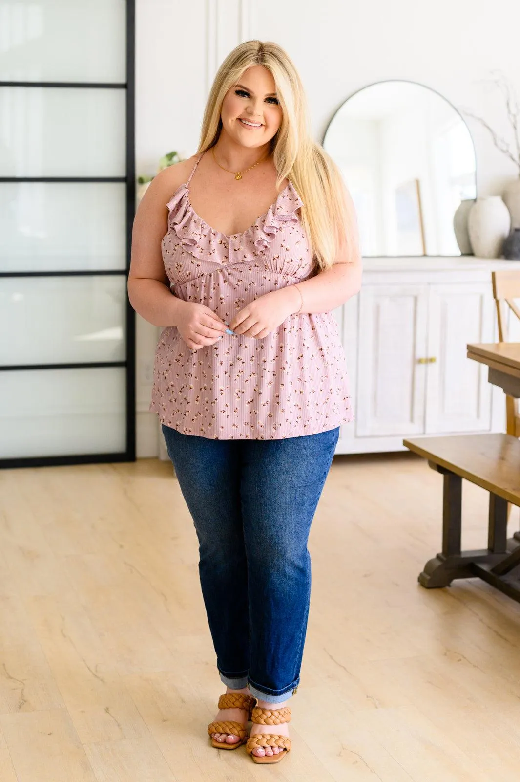 Hazel Blues® |  Always Eloquent Ruffled Camisole