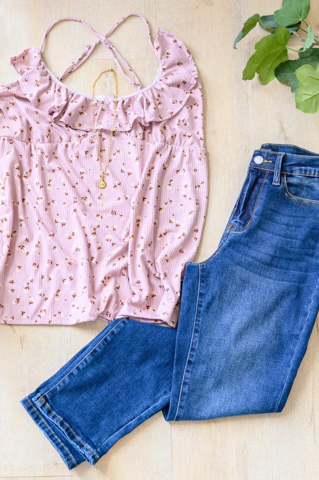 Hazel Blues® |  Always Eloquent Ruffled Camisole