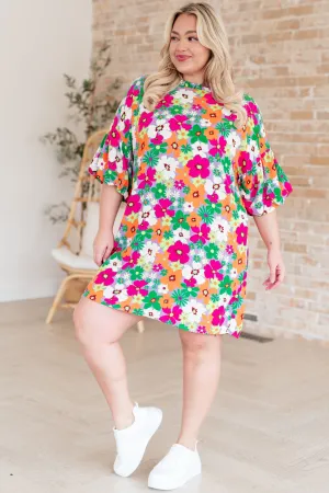 Hazel Blues® |  No Garden, No Problem Bubble Sleeve Dress