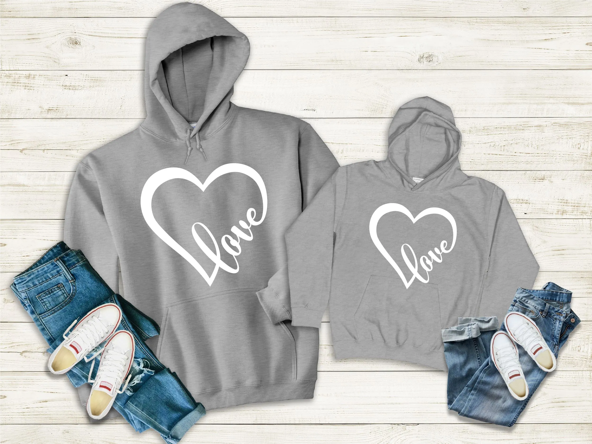 Heart Print Love Hoodie