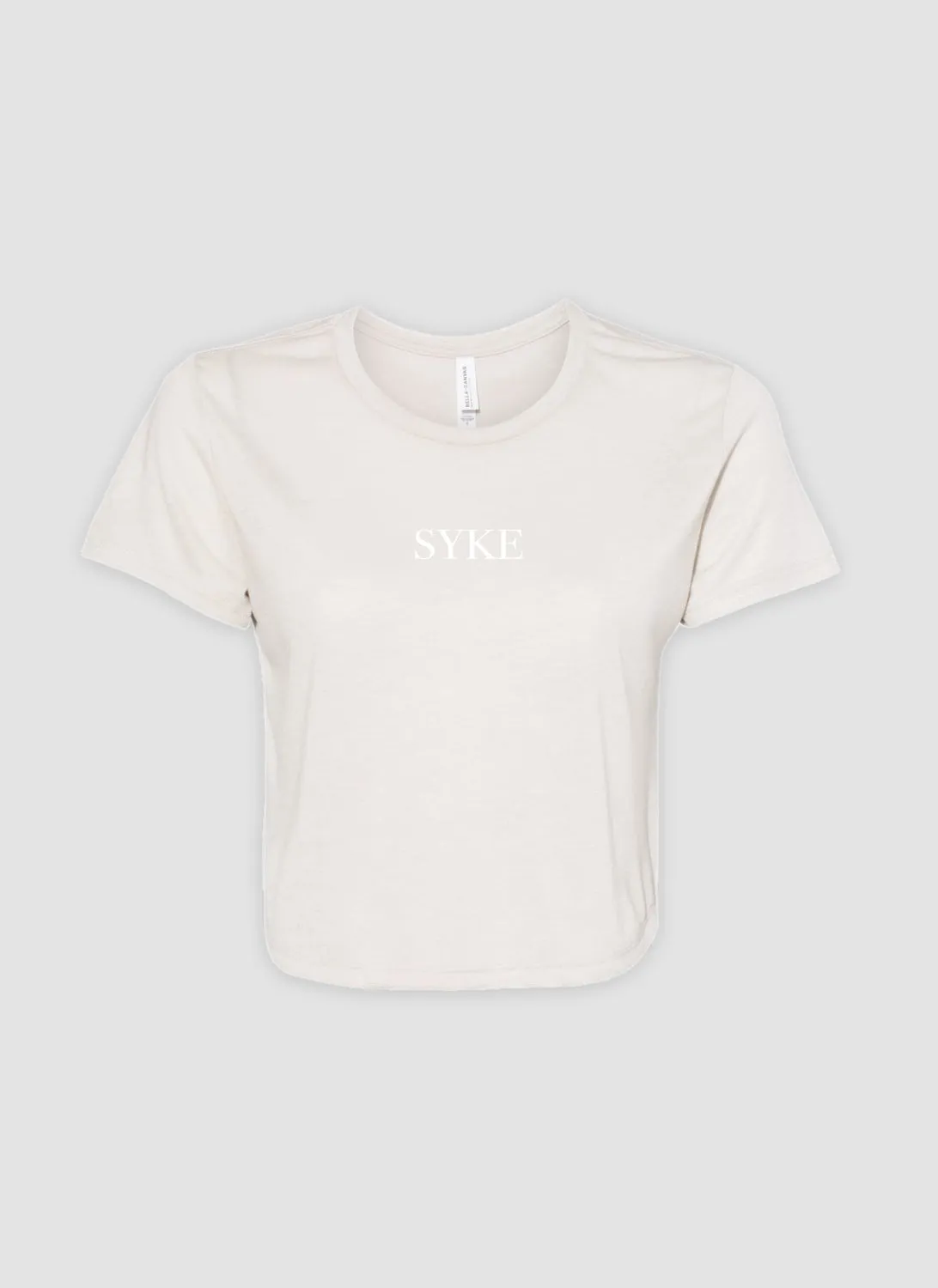 Heather Dust Flowy Crop Tee