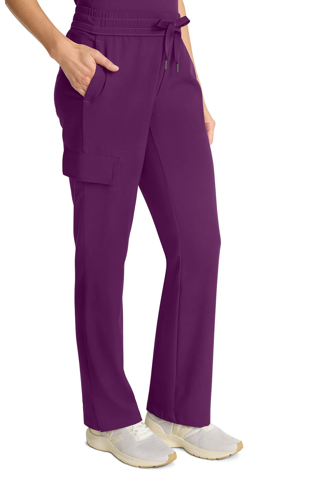 HH Quest HH153 Mid Rise Drawstring Straight Leg Pants Wine
