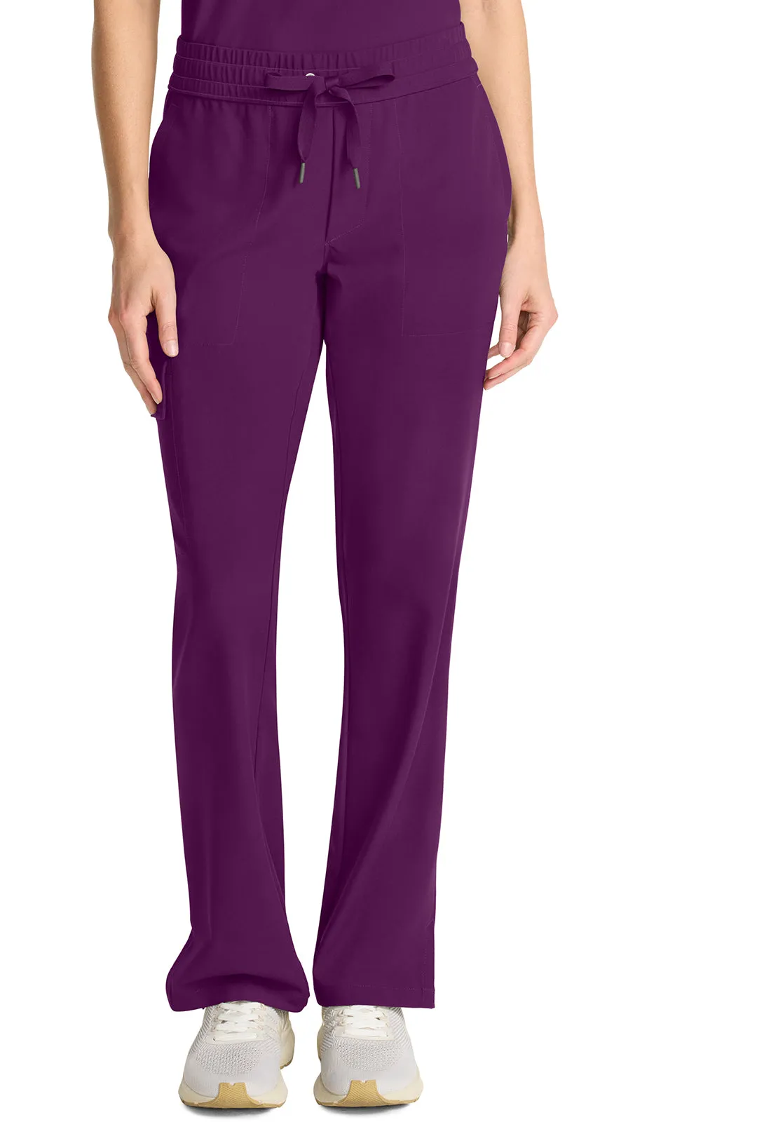 HH Quest HH153 Mid Rise Drawstring Straight Leg Pants Wine