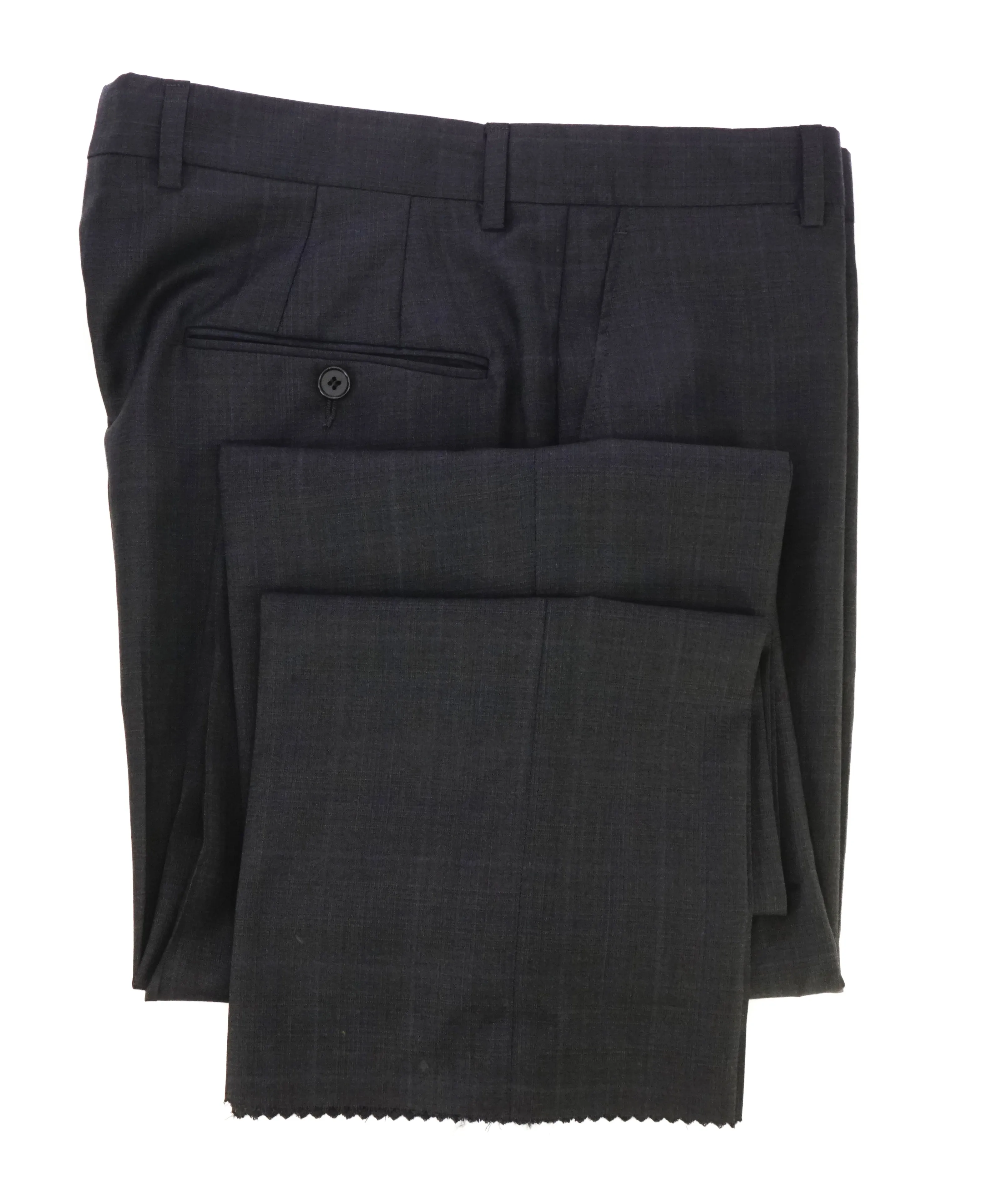 HICKEY FREEMAN - "ERMENEGILDO ZEGNA SILK Blend" Gray Plaid Check Pants - 34W
